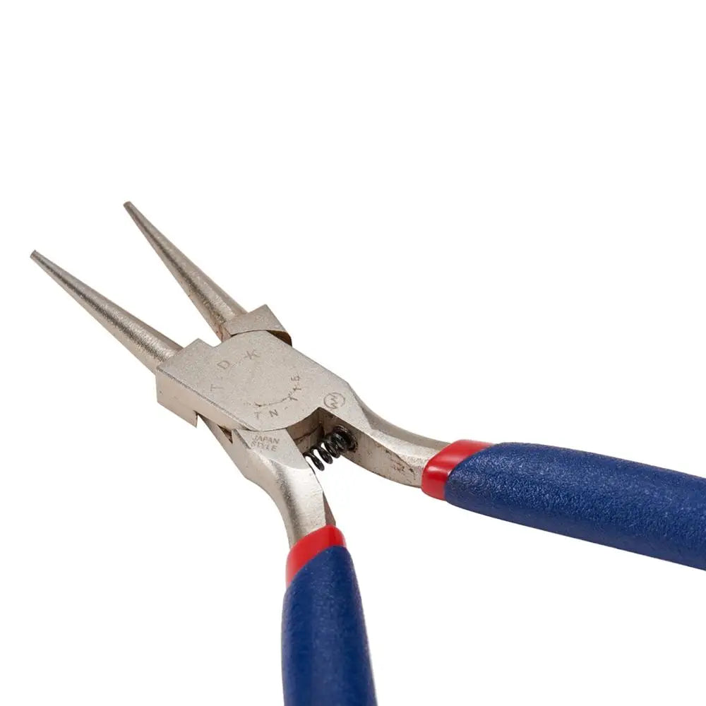 PandaHall Round Nose Plier Stainless Steel Jewelry Pliers Tools & Equipment for DIY Jewelery Accessory MidnightBlue 125x53mm Qme