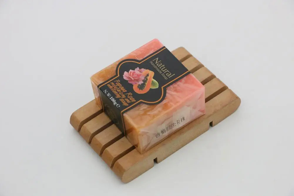 Natural Handmade Soap Bamboo Charcoal Oil Control Facial Cleaning Soap Chamomile Volcanic mud Hydrating Exfoliating Bath Soap Qme Papaya rose China Mainland