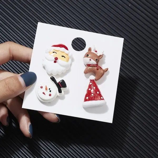 3pcs/set Merry Christmas Custom Brooches Christmas Socks Christmas Tree Elk Enamel Badge Brooch Women Fashion Party Jewelry Gift Qme style 9