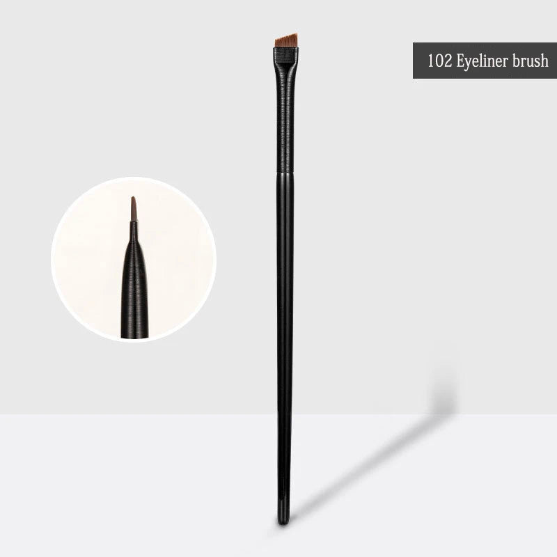 New 2pcs/set Brow Contour Brush Eyebrow Eyeliner Brush Portable Small Angled Eyebrow Liner Brush Women Makeup Cosmetic Tools Qme
