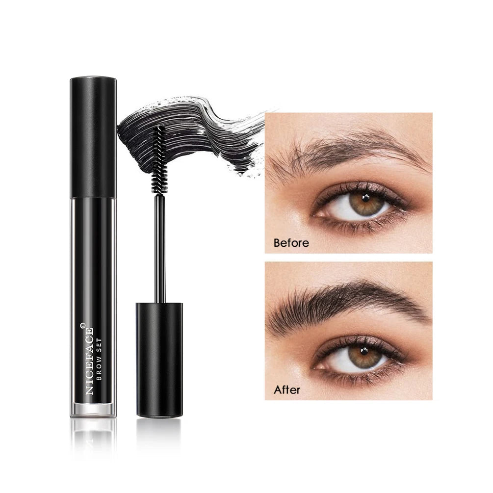 NICEFACE Eyebrow Styling Gel Waterproof Transparent Eyebrow Wax Set Brow Gel For Eyebrow Long-lasting Makeup Eyebrow Sculpt Soap Qme 03 Black China Mainland