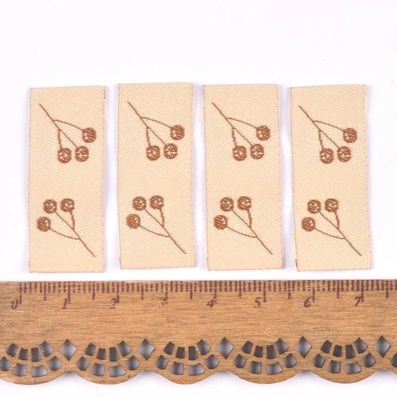 50Pcs Maple/Mushroom Embroidery Washable Labels Sewing Accessories Care Bags Clothing Tags For Garment Handmade Crafts c3159 Qme 1