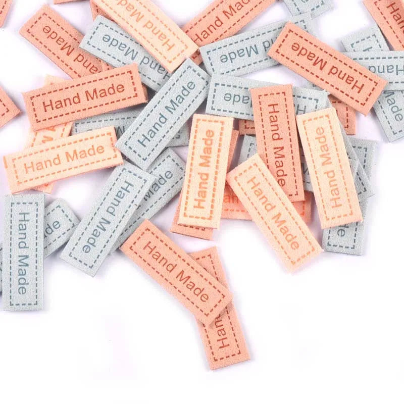20pcs/lot Multicolor Embossed Clothing Labels For Sewing Accessories Bags Tags Care Garment DIY Handmade Supplies 12x35mm C3034 Qme