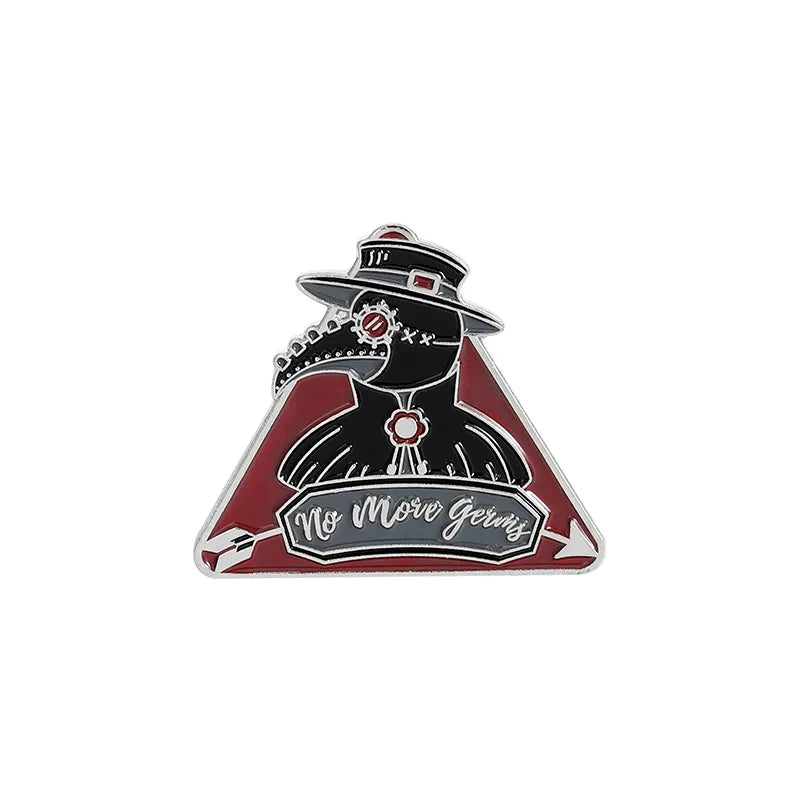 Punk Plague Doctor Enamel Lapel Pins Gothic Brooches Badges Black Death Fashion Pins Gifts for Nurse Friends Jewelry Wholesale Qme 2