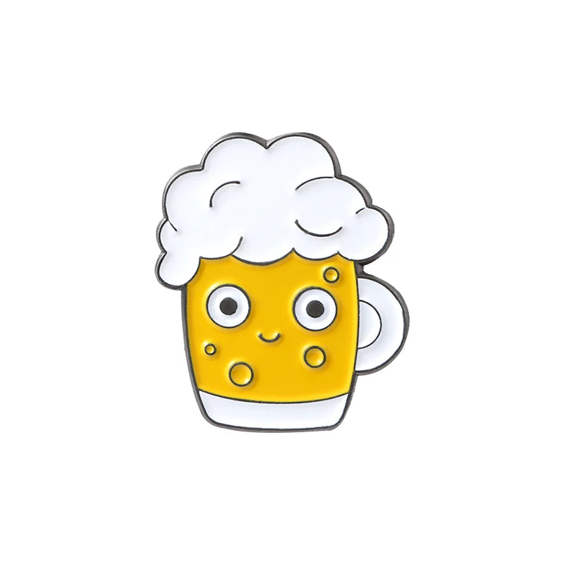 Cartoon Enamel Pin Food Badge Milk Coffee Bread Sandwich Brooches for Women Cute Backpacks Lapel Pin Jewelry Gift Wholesale Qme style 4