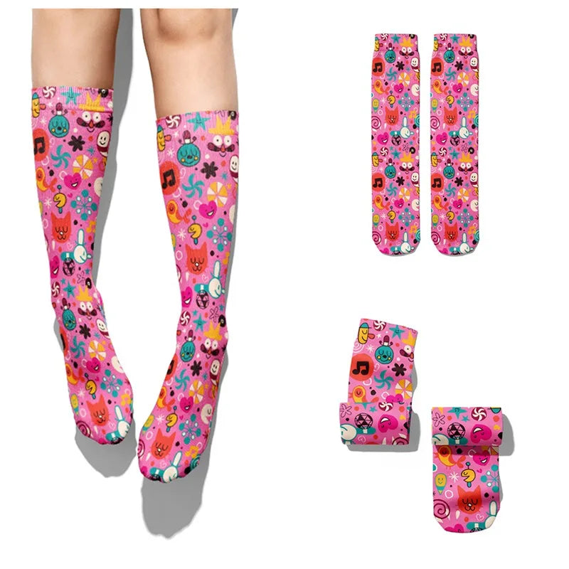 Cute Anime Cartoon Adventure Socks Yellow Street Role Playing Comics Qme