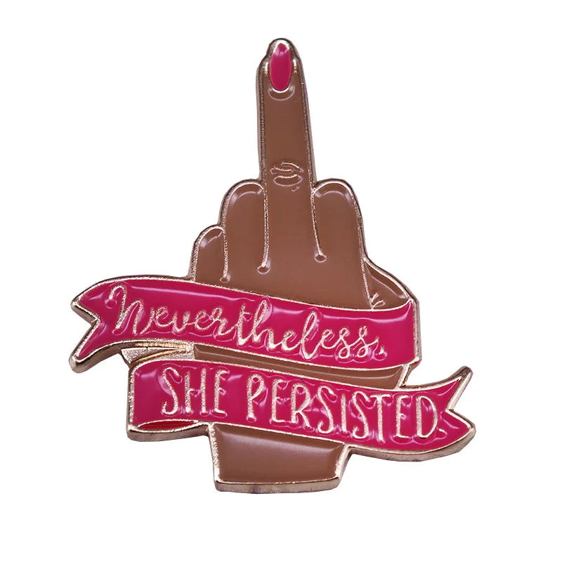 Feminist Enamel Pin Brooches Feminist Motivational Metal Brooch Pins Denim Hat Badge Collar Jewelry Gift for Women Wholesale Qme Style 12