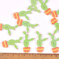 20Pcs Mixed Cartoon Cactus Wooden Buttons For Sewing Clothing DIY Crafts Scrapbooking Decorative Handmade Accessories m2207 Qme 1