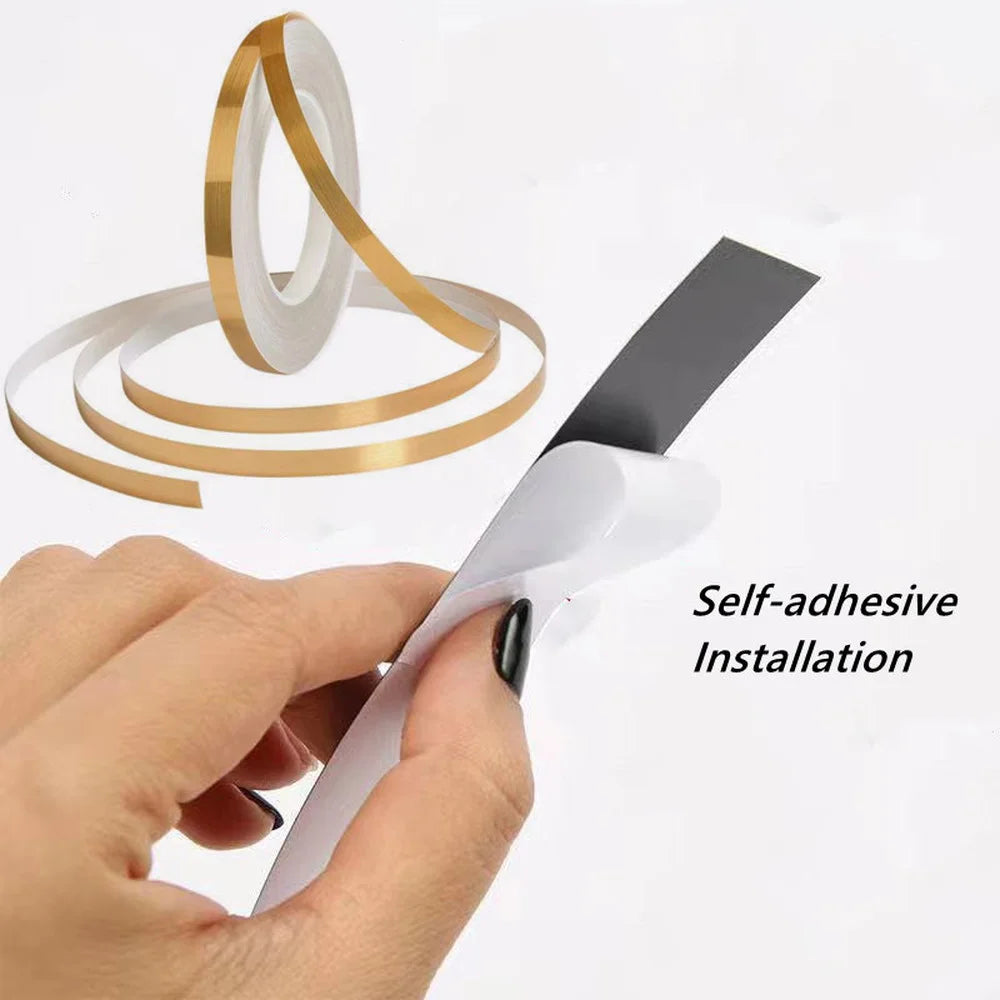 50M Self Adhesive Wall Decoration Stickers Floor Waterproof Gap Sealing Strip Kitchen Tiles Mould Proof Beauty Sewing Tape Qme