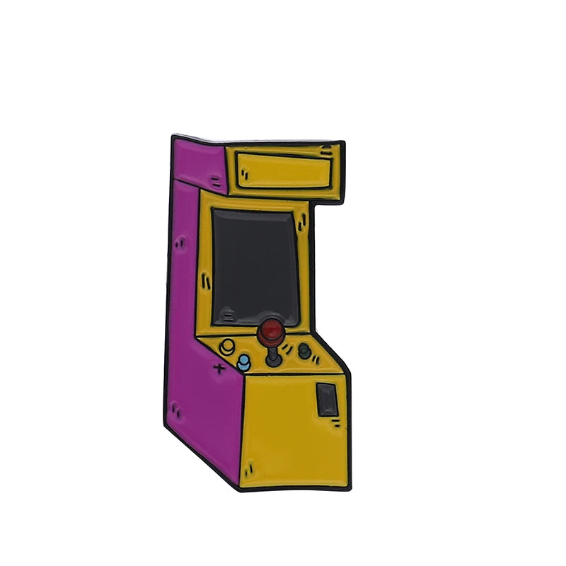 Fun Retro Arcade Game Enamel Pins Collections Cartoon 90s Gamepad Jewelry Brooch Denim Shirt Collar Badge Bag Lapel Friends Gift Qme 1