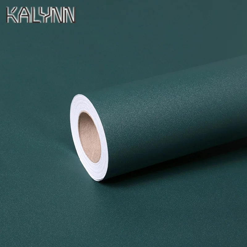 Dark Green Self-adhesive Wallpaper Bedroom Kitchen Drawer Liner Qme