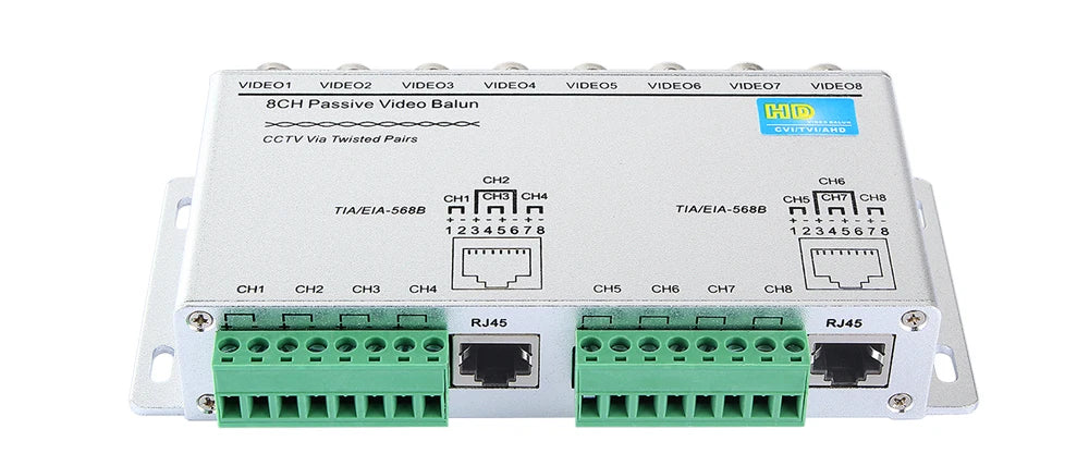 4CH/8CH HD CVI/TVI/AHD Passive Transceiver 4/8Channels Video Balun Adapter Transmitter BNC to UTP Cat5/5e/6 Cable 720P 1080P Qme