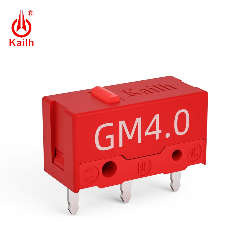 2pcs Kailh Red GM4.0 60M Life Gaming Mouse Micro Switch 3 Pin Red Dot Used On Computer Mice Left Right Button CMI126601D01-3 Qme