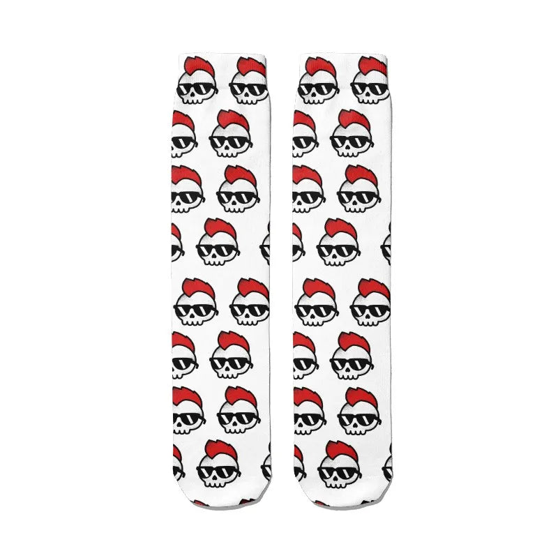 Fashion Women Men 3D Skeleton Skull Socks Streetwear Harajuku Qme style21