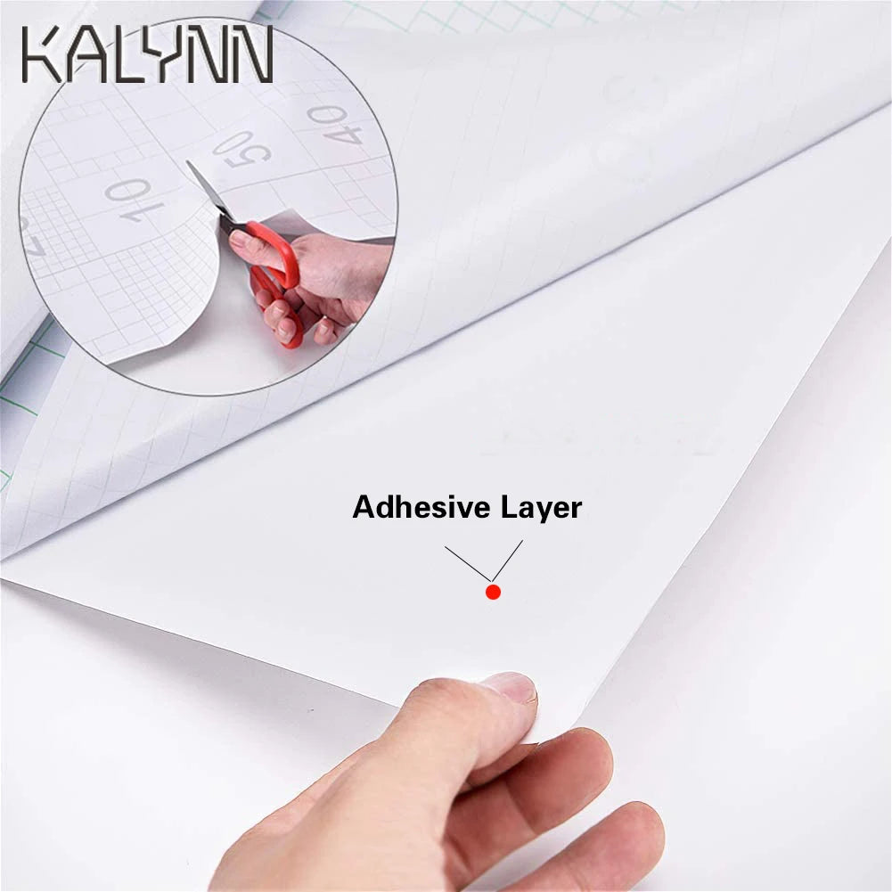 White Wood Self-adhesive Wallpaper Kitchen Cabinet Locker Vinyl Liner Qme