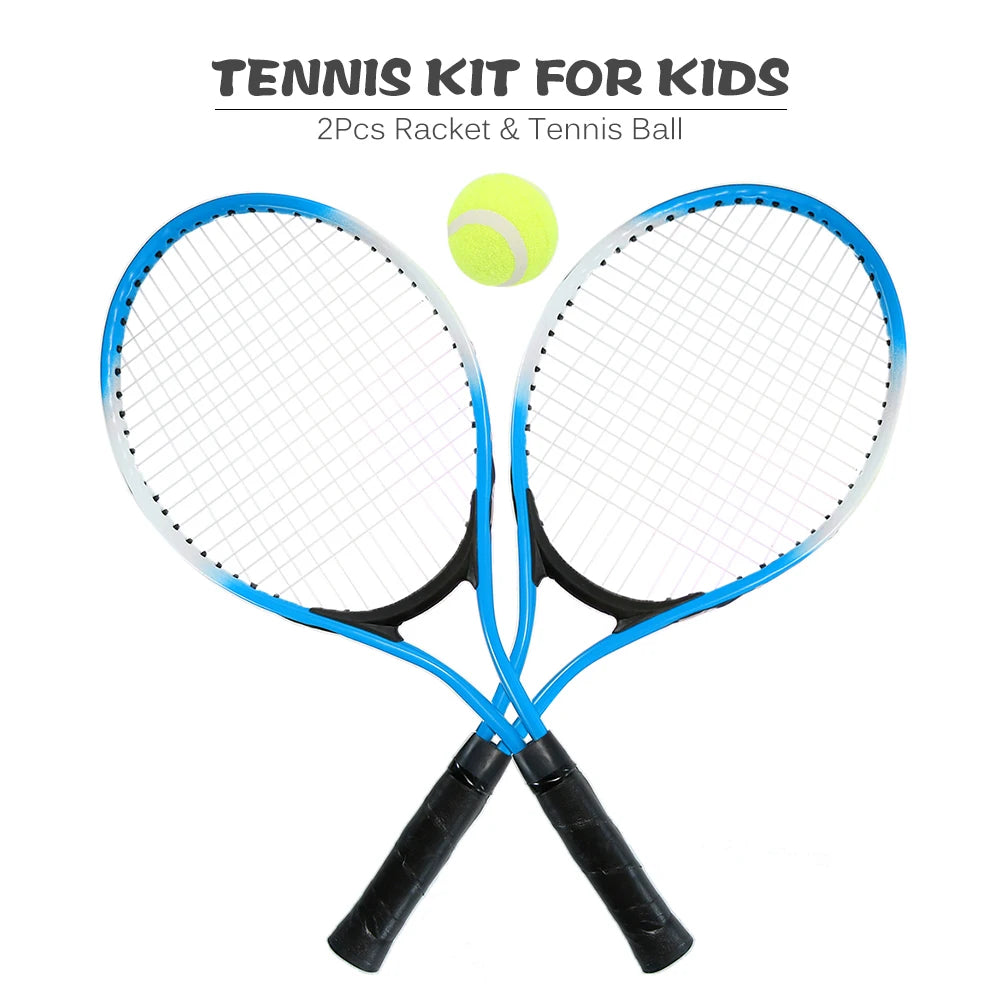 Set of 2 Kid's Tennis Racket For Tennis Racket Training Carbon Fiber Top Steel Material Tennis String With Free Tennis Ball Qme