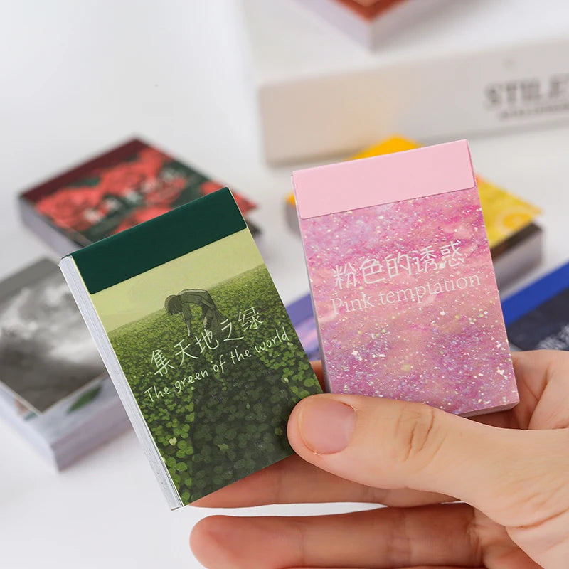 50 pcs Scrapbooking Stationery Stickers aesthetic INS Natural landscape Planner Diary Album collage material Sticker book Qme