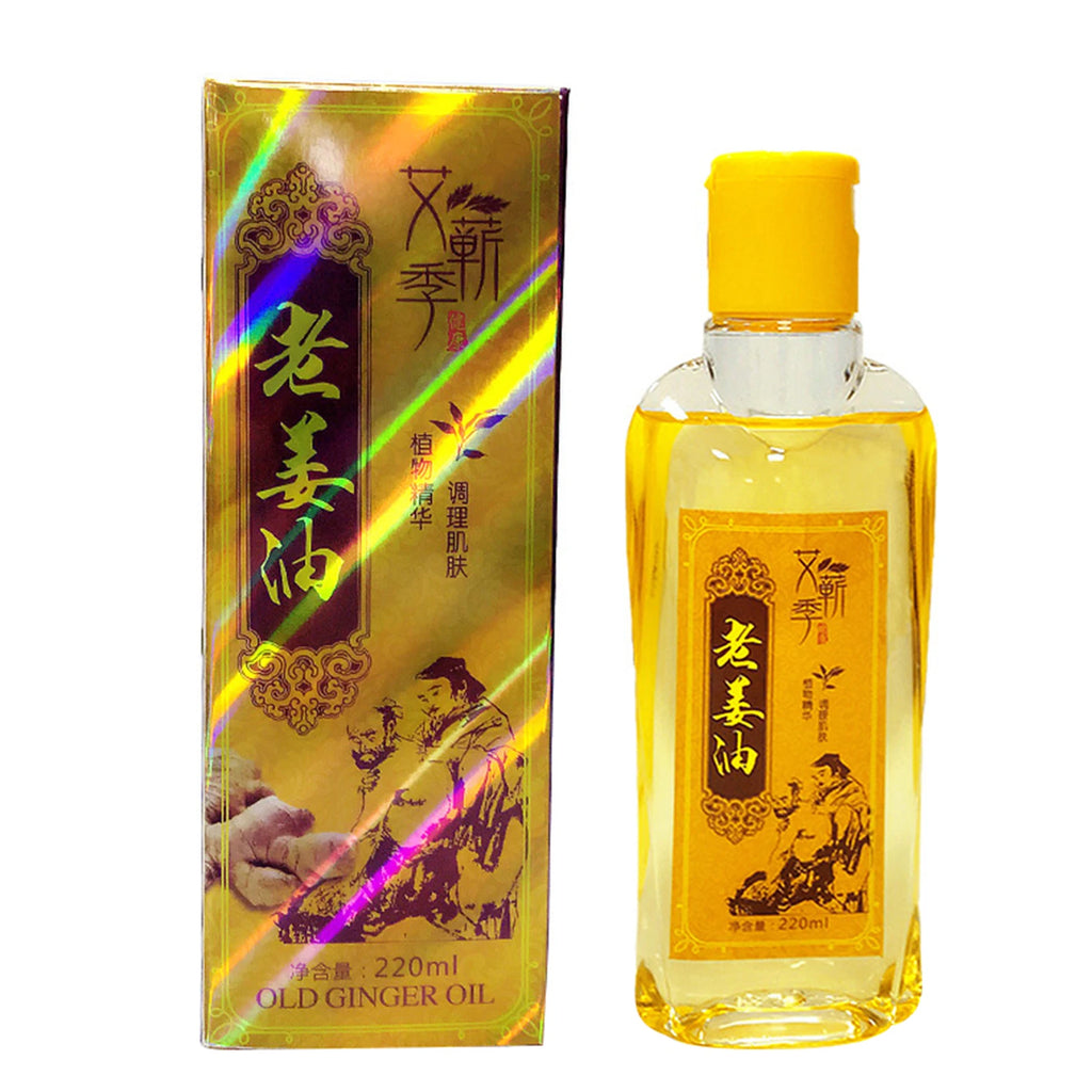 220ML Argy Wormwood Ginger Essential Oil Body Massage Oil Stress Relief SPA Scrape Therapy Essential Oil Body Massager Body Care Qme
