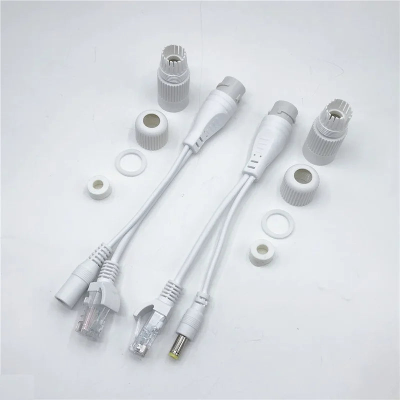 5Pair POE Splitter POE Switch POE Cable Adapter Tape Screened 5V 12V 24V 48V Power Supply Cable 5.5*2.1mm RJ45 DC Qme