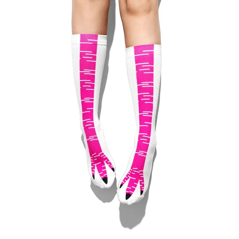 3D Funny Creative Chicken Foot Claw Women Socks Novelty Animal Toes Qme style2 One Size China Mainland