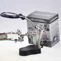 Soldering Iron Station Stand Welding Magnifying Glass Clip Clamp Qme 801