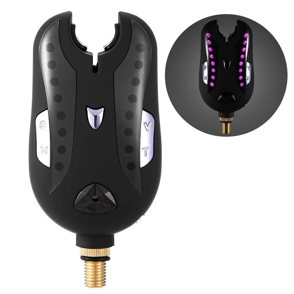 Lixada Wireless Fishing Alarm Fishing Bite Alarms Set Digital Fishing Receiver Sound Alert Kit Led Indicator with Case Pesca Qme 1PC Pink JY-16