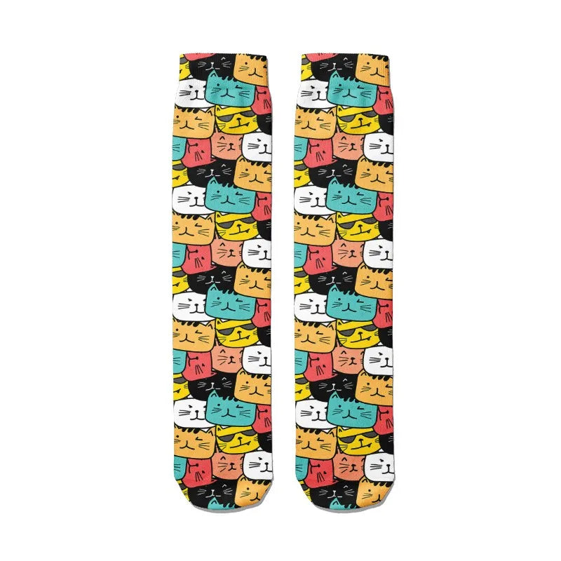 Funny Harajuku 3D Printing Cute Cartoon Panda Socks Men Women's Qme