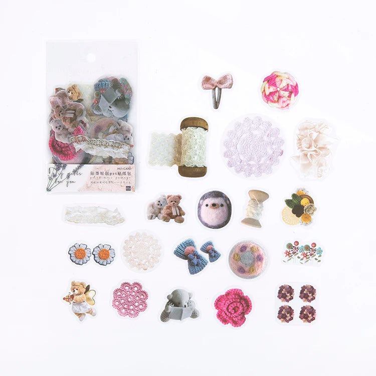 40Pcs/pack Plant Flower Mushroom Ginkgo PET Deco Diary Stickers Scrapbooking Planner INS Decorative Stationery Sticker Qme G