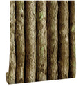 Vinyl 3D Log Cabin Self Adhesive Wallpaper 6m Peel Stick Contact Qme Brown 6mx45cm