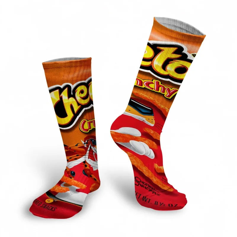 Funny 3D Printing Potato Chips Socks Female French Fries Packaging Qme style3 One Size China Mainland