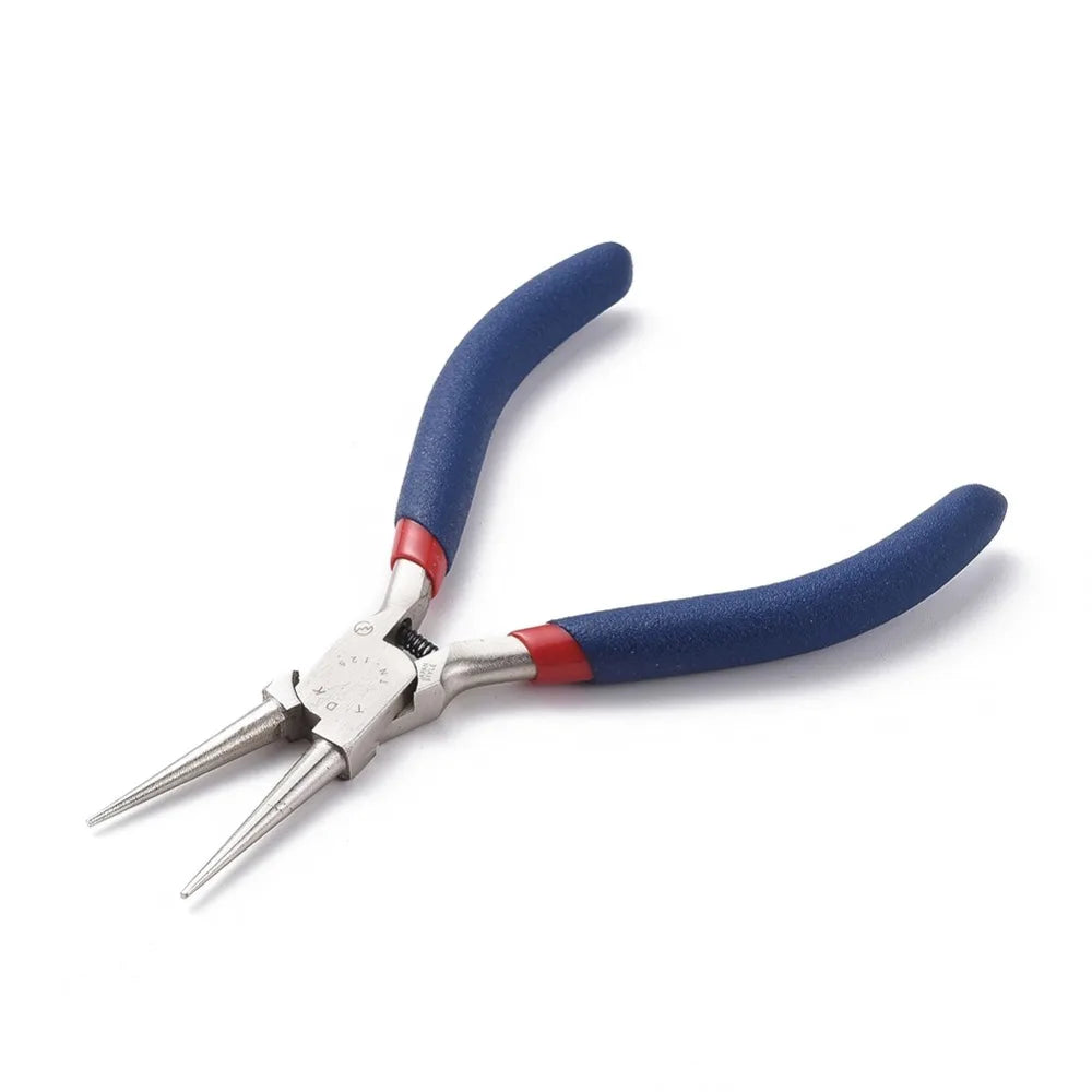Pandahall Jewelry Pliers Carbon Steel Round Nose Pliers Hand Tools Polishing Jewelry Making Tools 12x7.6x0.9cm Qme 125x85x10mm