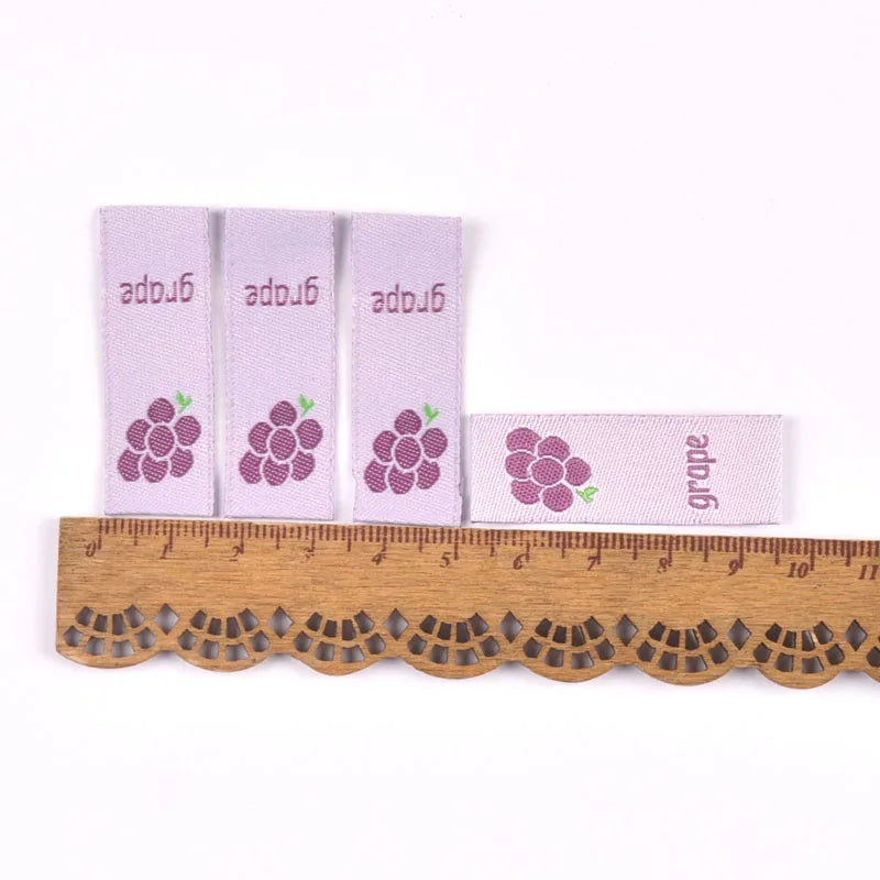50Pcs Pineapple/Strawberry Fruits Embroidery Labels For Sewing Accessories Care Bags Kids Clothes Tag DIY Crafts 1.5/4.5cm c2901 Qme 3