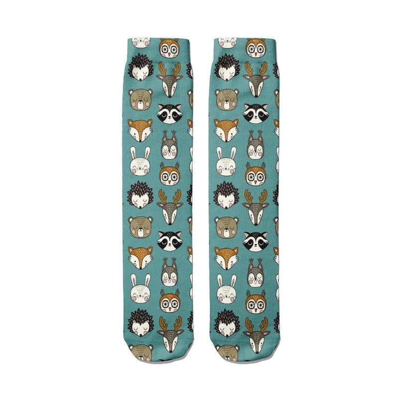 Creative Korean Cartoons Cute Panda Women's Socks Casual Cotton Funny Qme style3 One Size China Mainland