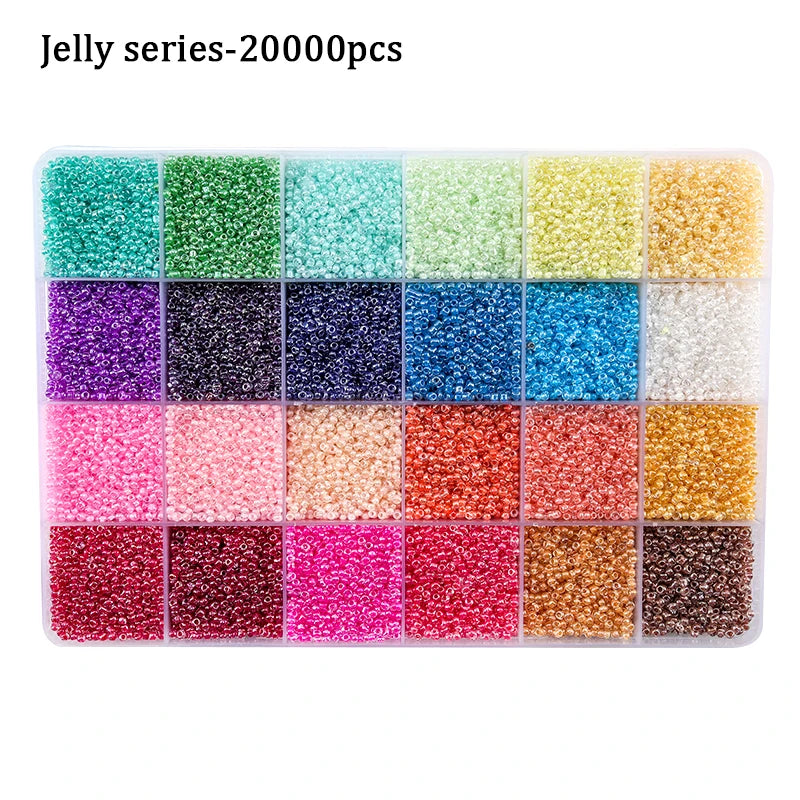 2mm Colored Seed Beads Kit Small Glass Beads Acrylic Letter Bead Set With Organizer Box For Jewelry Making Necklace Bracelet DIY Qme 4
