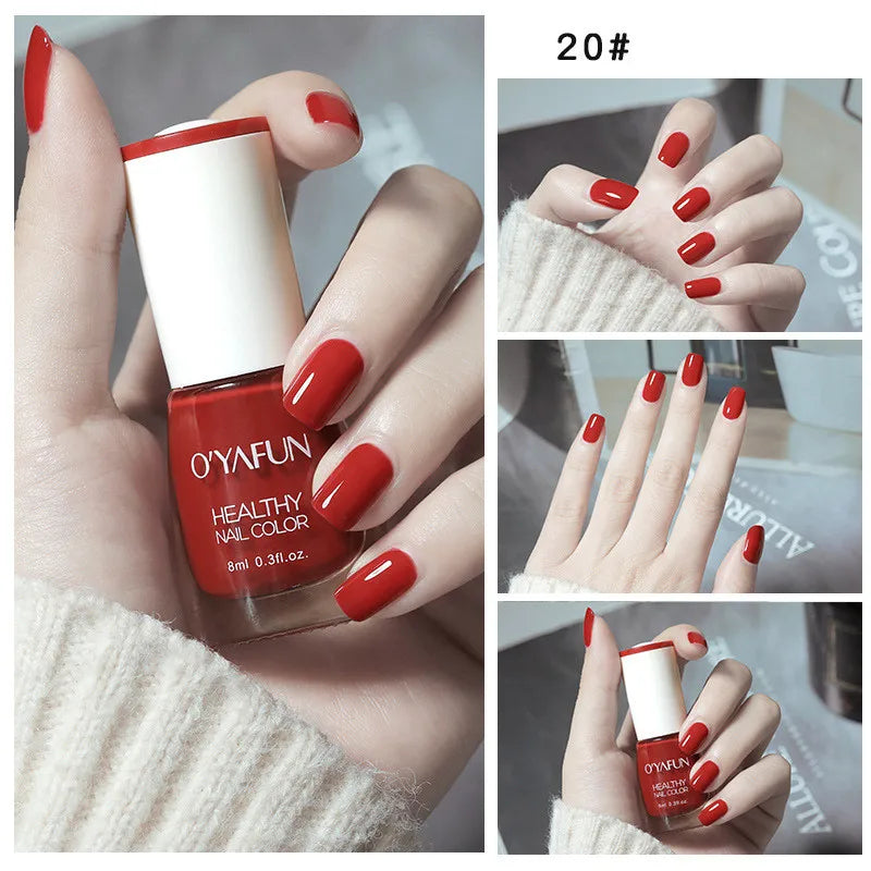 Nail Art Tearable Quick Dry Normal Without Lamp Nail Polish Glitter Sequins UV Varnish Matte Waterproof No-bake Nail Polish Qme 20
