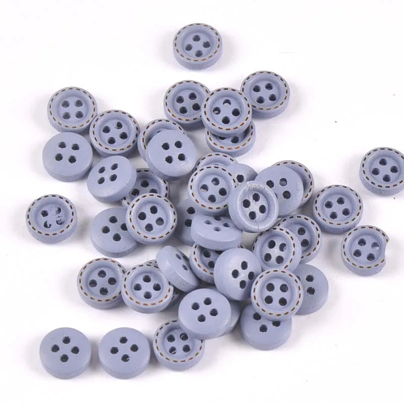 Multicolor Wood Decoration Buttons For DIY Sewing Clothing Accessories Scrapbook Crafts Supplies Home Decor 10mm 100pcs m2599 Qme 9 10mm