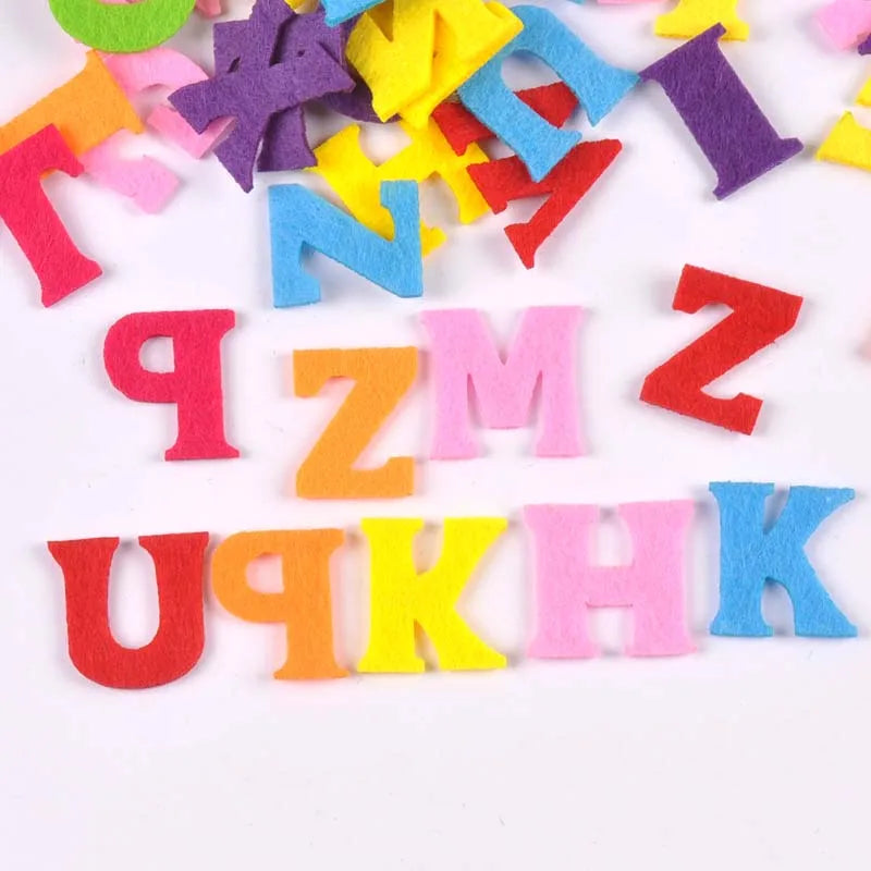 50Pcs 26mm Multicolor Random Mixed Alphabet/letter Felt Patch Clothing DIY Clothes Sewing Applique Scrapbooking Craft Sticker Qme