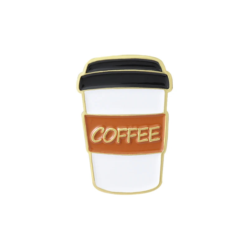 Cartoon Enamel Pin Food Badge Milk Coffee Bread Sandwich Brooches for Women Cute Backpacks Lapel Pin Jewelry Gift Wholesale Qme style 6