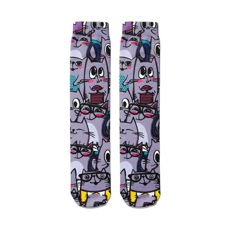 Fashion Cartoon Women's Breathable Socks Kawaii Bear Cute Animal Qme style4 China Mainland