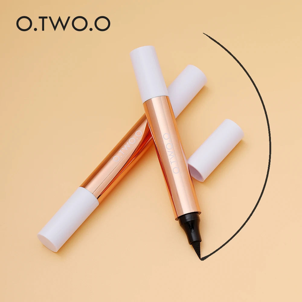 O TWO Eyeliner Stamp Black Liquid Pen Waterproof Fast Dry Qme