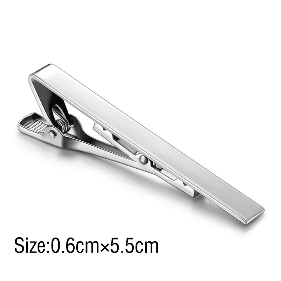 Tie Clip Fashion Ties Men Metal Tone Simple Bar Clasp Practical Qme A3