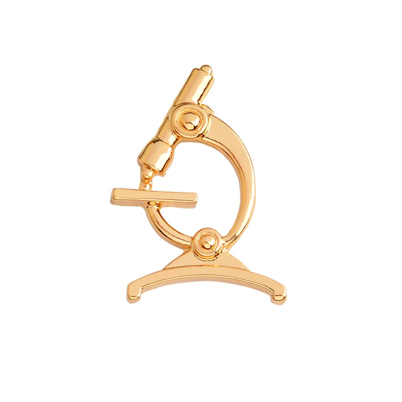 Medical Brooches Collection Crystal Uterus Microscope Scalpel Stomach ECG Tooth Pins Jewelry for Doctor Nurse Badge Wholesale Qme microscope G