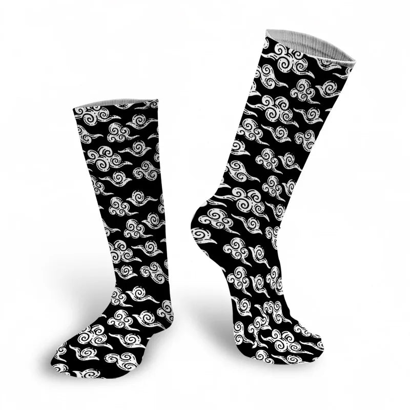 Anime Ninja Men's Women's Cloud Socks Elegant Design Cartoon Colorful Qme