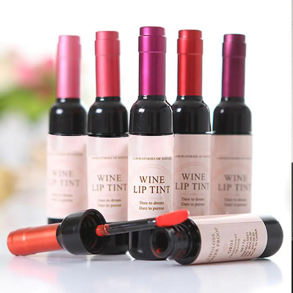 Lipstick Wine Lip Stain Baby Pink Lipgross Matte Liquid Glaze Long Qme