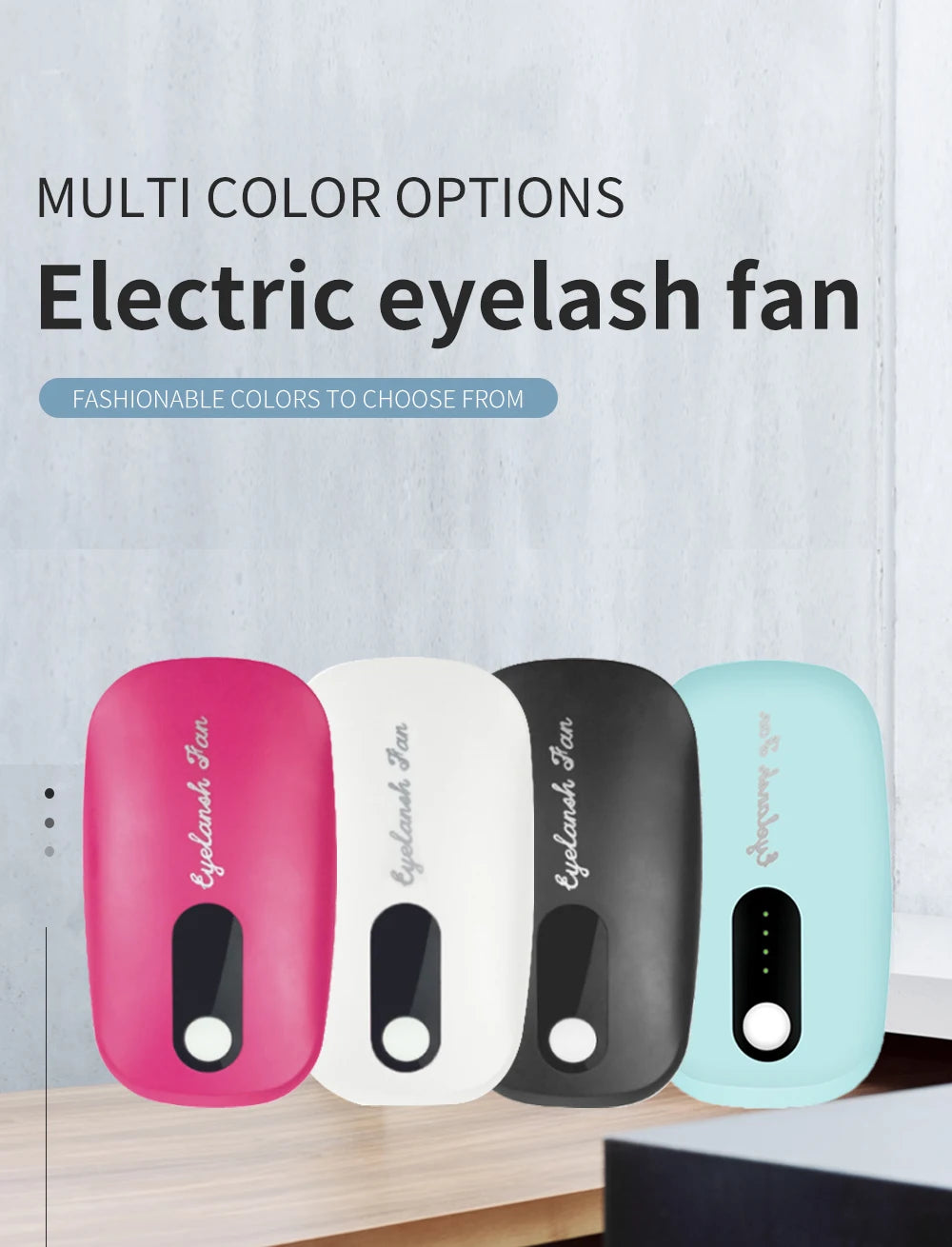 NATUHANA Adjustable Speed Lash Fan Mini USB Desktop Eyelash Qme