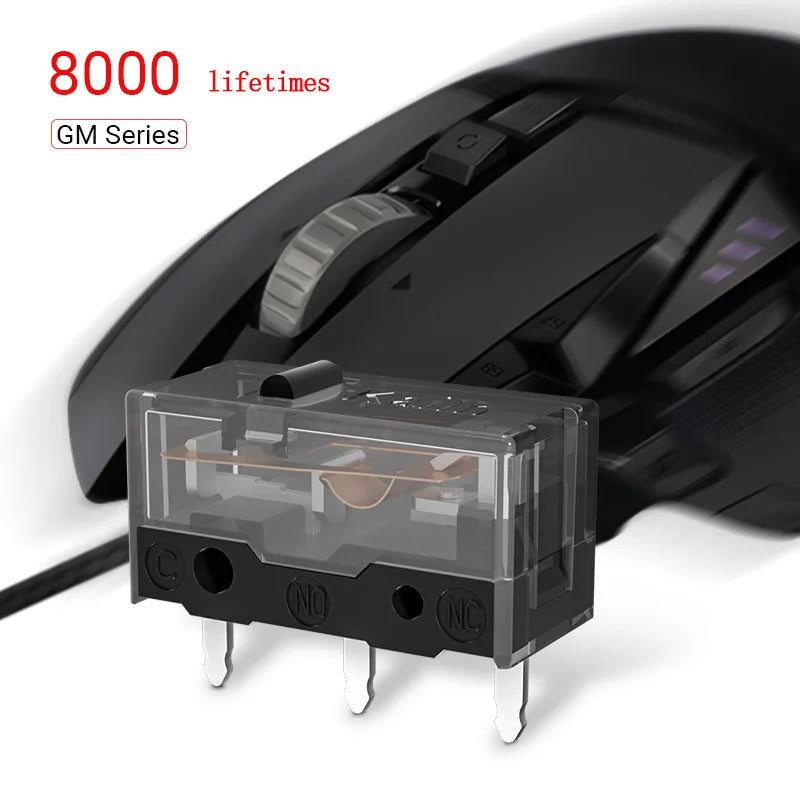 Kailh Micro Switch GM8.0 Mouse Switch Esports Mouse Accessory Computer Mice Gold Contactor 80 Million Click Left Right Button Qme