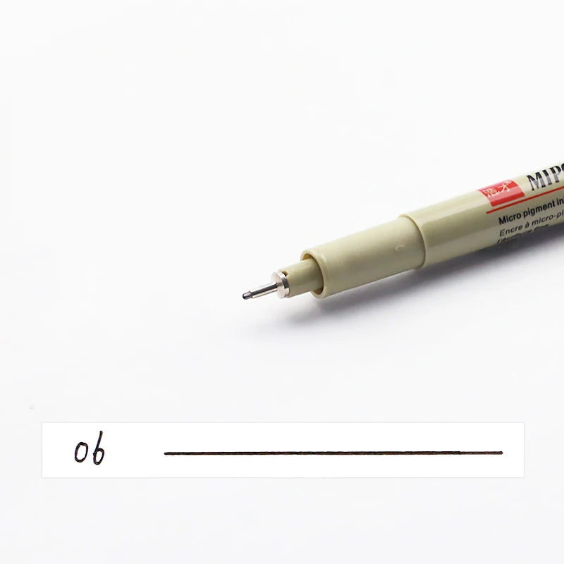 1/2/3pcs Pigma Micron Pen 003 005 01 02 03 04 05 08 1.0 2 3 Brush Art Sketch Marker Pen For Manga Soft Fineliner Drawing Qme 06