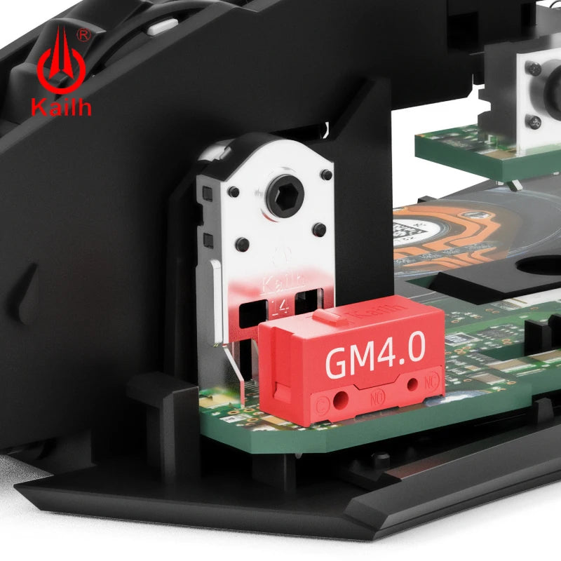 2pcs Kailh Red GM4.0 60M Life Gaming Mouse Micro Switch 3 Pin Red Dot Used On Computer Mice Left Right Button CMI126601D01-3 Qme 2 pcs