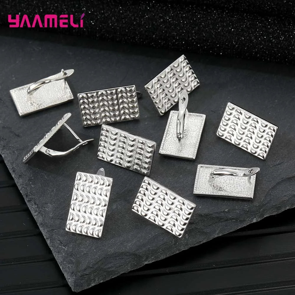 Real 100% 925 Sterling Silver Color Zircon Findings Earrings Leverback Earwire Fittings Components Accessories Handmade Supplies Qme