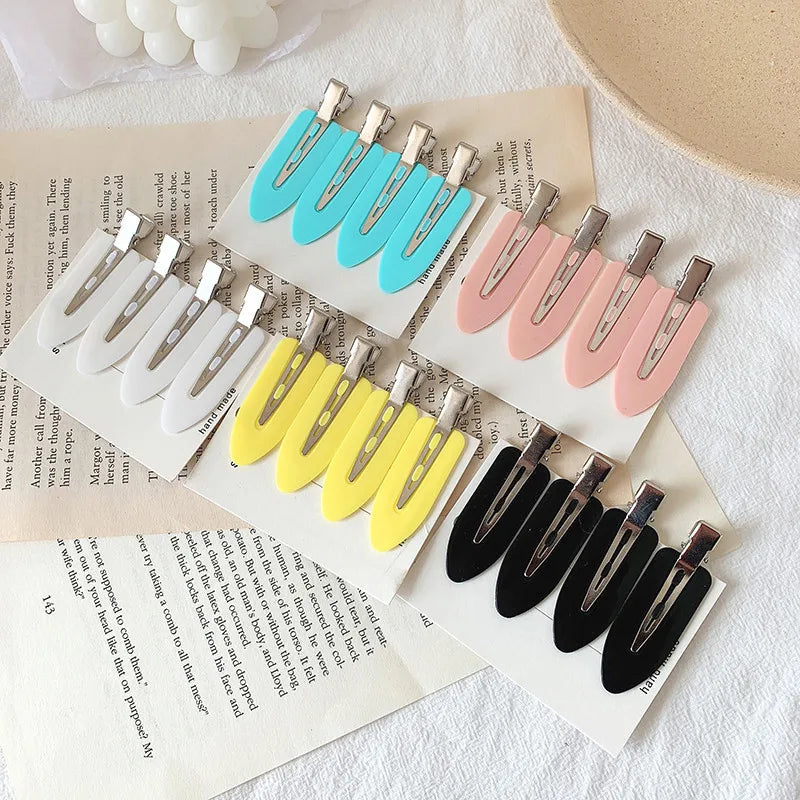 4/2pcs No Bend Seamless Hair Clips Side Bangs Fix Fringe Barrette Makeup Washing Face Accessories Women Girls Styling Hairpins Qme